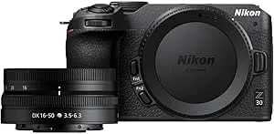 Nikon Z 30 With Wide-Angle Zoom Lens - Our Most Compact, Lightweight Mirrorless Stills/Video Camera With 16-50mm Zoom Lens - Nikon Usa Model