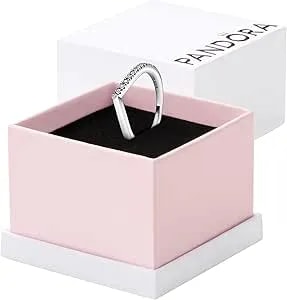 Pandora Timeless Wish Half Sparkling Ring - Ring For Women - Layering Or Stackable Ring - Gift For Her - Clear Cubic Zirconia - With Gift Box