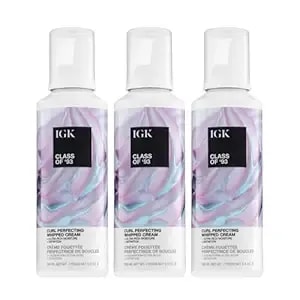 Igk Class Of ’93 Curl Cream 3 Pack – Curl Defining & Anti-Frizz Leave-In For Curly, Wavy Hair – Hydrating Styling Cream