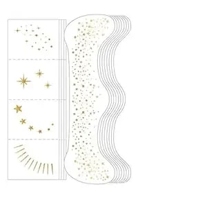 Glitter Freckles Face Tattoo - 20pcs Waterproof Gold Temporary Sparkle Patches For Women Glow Up Makeup Patches Accessories Cosmetic Glitter For Face