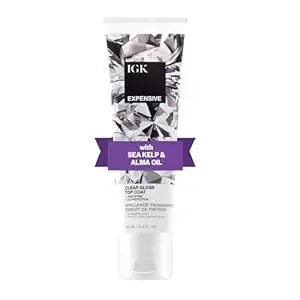 Igk Expensive Clear Gloss Top Coat - High Shine Gloss Treatment For Soft, Smooth Glass Hair - Revives Color-Treated Hair And Helps Control Frizz - 4.2 Oz