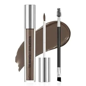 Erinde Waterproof Eyebrow Gel, Smudgeproof Longwear Tinted Brow Gel, Highly Tinted Liquid Eye Brow Makeup Filler Eyebrow, Easy And Quick Application With Precise Brush, 01 Brunette