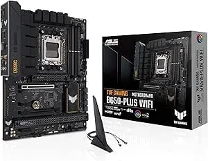 Asus Tuf Gaming b650-Plus Wifi Amd b650 am5 Ryzen™ Desktop 9000 8000 And 7000 Atx Motherboard, 14 Power Stages, Pcie® 5.0 M.2, ddr5 Memory, Wifi 6 And 2.5 Gb Ethernet, usb4® Support Aura Sync