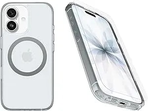 Otterbox Iphone 17 (Only) Bundle: Symmetry Clear Series+ Case & Screen Protector - Clear - Snaps To Magsafe, Ultra-Sleek, Raised Edges Protect Camera & Screen, Non-Retail Packaging
