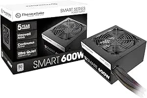 Thermaltake Smart 600W ATX 12V V2.3/EPS 12V 80 Plus Certified Active PFC Power Supply PS-SPD-0600NPCWUS-W