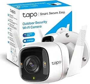 Tapo 2K+ Outdoor Wired Security Camera - Person/Vehicle/Motion Detection, 24/7 Recording, Starlight Color Night Vision, Subscription-Free Local Storage Or Optional Cloud, Works With Alexa, C320WS