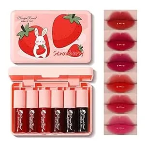 Eakroo 6 Colors Lip Tint Stain Mini Liquid Lipstick, Lip Gloss For Women, Lip Oil Stain, Lip Stain Long Lasting Waterproof, Lip Makeup, Korean Makeup, Cute Stuff, Non-Stick Cup, High Pigment