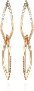 Vince Camuto Goldtone Diamond Link Drop Dangle Earrings