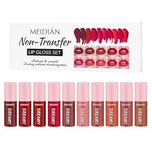 Admd Matte Lip Gloss Set, 10pcs Velvet Lip Oil Stain With Non-Transfer Formula, Moisturizing Lip Tint, Travel-Size Mini Lip Gloss For Daily Use