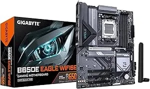 Gigabyte b650e Eagle wifi6e Amd am5 Atx Motherboard, Supports Ryzen 9000/8000/7000 Series, ddr5, 8+2+2 Power Phase, 3x M.2, Pcie 5.0, Usb-C 3.2 Gen 1, Wi-Fi 6e, 2.5gbe, Q-Flash, Ez-Latch, Rgb Fusion