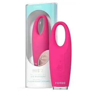 Foreo Iris 2 Lymphatic Drainage Eye Massager - Dark Eye Circle Remover & Eye Bags Remover - Enhanced Under Eye Cream Absorption - Anti Wrinkle Eye Puffiness Reducer - 2-Year Warranty - Fuchsia