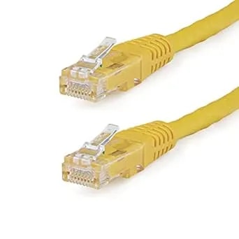 Startech 10ft CAT6 Ethernet Cable - Yellow CAT 6 Gigabit Ethernet Wire -250Mhz 100W Poe RJ45 UTP Molded Network Patch Cord With Strain Relief (C6PATCH10YL)