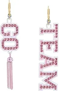 Betsey Johnson Womens Go Team Mismatch Earrings