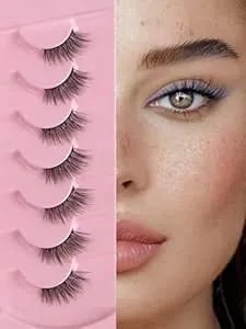 Half Eyelashes Natural Look False Eyelashes Half Lashes Cat Eye 14mm Wispy Lash Strips With Thin Band 3d Volume False Lashes Soft C Curl Natural Eyelash Fake Lash 7 Pair Eventill