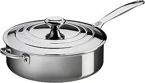 Le Creuset Tri-Ply Stainless Steel Saute Pan, 3 Qt.