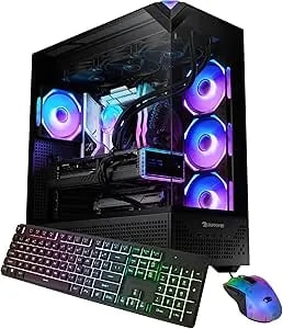 Ibuypower Element Pro Black Gaming Pc Desktop Computer Intel Core i9 14900kf Cpu, Nvidia Geforce Rtx 5070 12gb Gpu, 32gb ddr5 Rgb Ram, 2tb Nvme Ssd, Windows 11 Home, Keyboard, Mouse - epbi9n5701