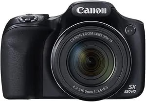 Canon Powershot sx530 Hs 16.0 Mp Cmos Digital Camera With 50x Optical Is Zoom (24-1200mm), Built-In Wifi, 3-Inch Lcd And 1080p Full Hd Video (Black) (Renewed)