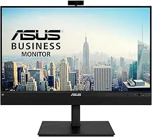 ASUS 27” 1440P Video Conference Monitor (BE27ACSBK) - QHD (2560 X 1440), IPS, Built-In 2MP Webcam, Mic Array, Speakers, Eye Care, Wall Mountable, AI Noise-Canceling, USB-C, HDMI, Zoom Certified,Black