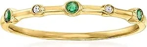 Ross-Simons Pure Collection Gemstone And Diamond-Accented Ring 14kt Yellow Gold