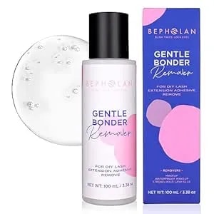 Bepholan Cluster Lash Glue Remover 100ml, Diy Eyelash Extension Remover, Bond & Seal Adhesive Self Use, For Sensitive Eyes, Eye Makeup & Mascara Remover