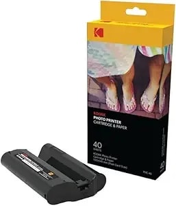 Kodak Dock Plus & Dock Photo Printer Cartridge Phc-40 – Cartridge Refill & Photo Paper - 40 Pack,Black