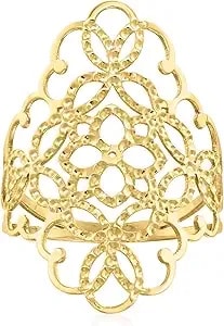 Ross-Simons Italian 14kt Yellow Gold Filigree Ring