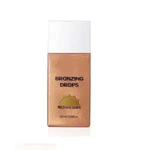 Bronzing Drops 4 Colors Sunny Glow Liquid Bronzer Drops No Transfer Face Makeup Bronzing For Face & Cheeks For Instant Sun-Kissed Glow (Color 02)