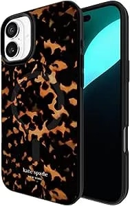 Kate Spade New York Iphone 16 Plus Case - Compatible With Magsafe - Designer Phone Case - Tortoise