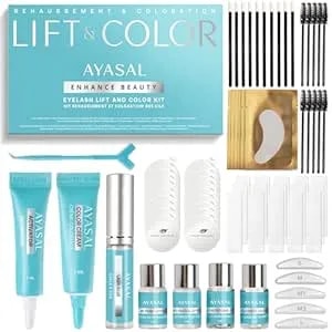 Ayasal Lash Lift Kit: Korean Formula Eyelash Perm, Non-Irritating Gentle Eyelash Lift Kit, Thio-Free Formula For Lash Lifting And Coloring - With Detailed Instructions For Home Use