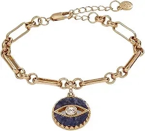 Alex And Ani Sodalite Evil Eye Chain Bracelet