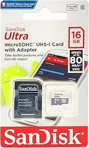 Sandisk Ultra 16gb Ultra Micro Sdhc Uhs-I/Class 10 Card With Adapter (Sdsqunc-016g-gn6ma)