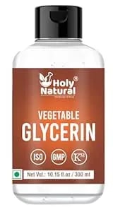 Holy Natural Organic Vegetable Glycerin (300ml), Usda Certified Vegetable Glycerin, Non-Gmo, Kosher, Food Grade/Cosmetic Grade, For Skin, Hair, Crafts, And Soap Base Oil.