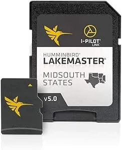 Humminbird Lakemaster Mid-South States Edition Digital Gps Lake Maps, Micro Sd Card, Version 5, Black