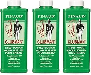 Clubman Pinaud Finest Powder – Classic Body Powder For Men, Moisture Absorbing Aftershave, Barbershop Scent, 9 Oz X 3 Packs
