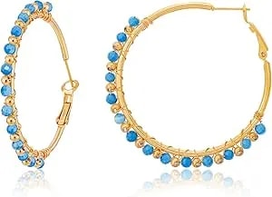 Montana West Wrangler 18k Gold Plated Hoop Earrings For Women Chunky Gold Earrings Big Hoop Earrings Jewelry