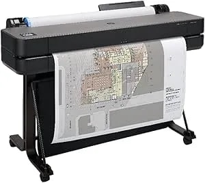 Hp Designjet t630 Large Format 36-Inch Color Plotter Printer With Auto Sheet Feeder, Media Bin & Stand (5hb11d) – New Model
