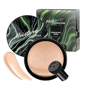 Air Cushion Cc Cream Foundation - Mushroom Head Bb Cream Concealer Makeup Base Moisturizing & Long-Lasting For All Skin Types And Even Color Correcting (Natural)