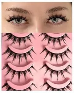 Lightweight Strip Lashes With Stiff Band For Hooded & Puffy Eyes, Beginner Friendly Reusable Washable False Eyelashes, Natural Double Eyelid Lift, Long Lasting wear2#