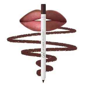Lamel Gel Lip Liner Pencil - Intense Brown - 2-In-1 Waterproof Lip Liner - 8-Hour Wear, Creamy Texture, Sharpenable, High Pigment - Provides Smooth Finish Or Full Coverage - N.414