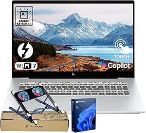 Hp Omnibook(Envy Next Brand) 7 Laptop For Professional Workflows, 17.3" Fhd Touchscreen, Ultra 7 258v(> Ultra 7 255u) For Ai Tasks, 32gb ddr5 Ram, 1tb Ssd, Wi-Fi 7, win11 Pro, Bundle With Pco Cooler