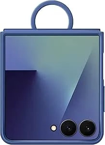Samsung Galaxy Z flip7 Official Ring Phone Case Silicone, Easy To Carry, Soft, Sleek, Us Version, Navy