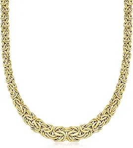 Ross-Simons 14kt Yellow Gold Graduated Byzantine Necklace