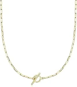 Ross-Simons 2.5mm 18kt Gold Over Sterling Paper Clip Link Necklace