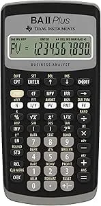 Texas Instruments BA II Plus Financial Calculator, Black Medium