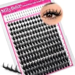 Milybest Manga Lash Clusters With Spikes And Bottom Lashes, Wispy Cluster Eyelash Extensions Fluffy Anime Eyelashes Clusters, 10-18mm Spiky Fairy Individual Lash Extension (100d Manga, 232pcs)