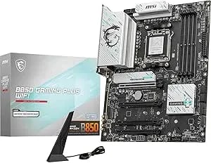 Msi b850 Gaming Plus Wifi v1 Motherboard, Atx - Supports Amd Ryzen 9000/8000 / 7000 Processors, am5 - ddr5 Memory Boost 8200+ Mt/S (Oc), Pcie 5.0 x16 & 4.0 x16, M.2 gen5, Wi-Fi 7, 5g Lan