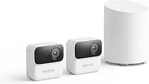 Reolink Security Cameras Wireless Outdoor, Ai Detection, Magnetic Mount, 1080p Indoor Camera, Dual-Band 2.4/5ghz Wifi, No Subscription, 9-Month Battery Life, Home Hub Mini With 2x Argus Magicam