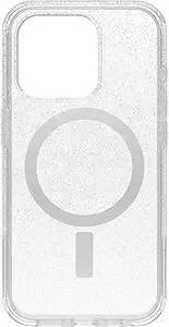 Otterbox Iphone 15 Pro (Only) Symmetry Series Clear Case - Stardust (Clear/Silver), Snaps To Magsafe, Ultra-Sleek, Raised Edges Protect Camera & Screen