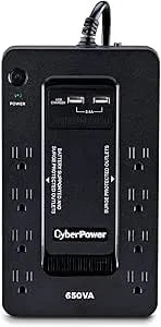 Cyberpower sx650u Ups Battery Backup, 8 Outlets, 650 Va, 890 J
