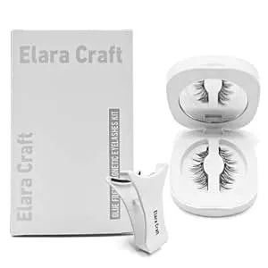 Magnetic Eyelashes,Magnetic Eyelashes With Applicator,Reusable Magnetic Lashes Without Eyeliner,Glue-Free False Lashes,Waterproof, Lightweight,Suit For Natural Makeup(Natural)